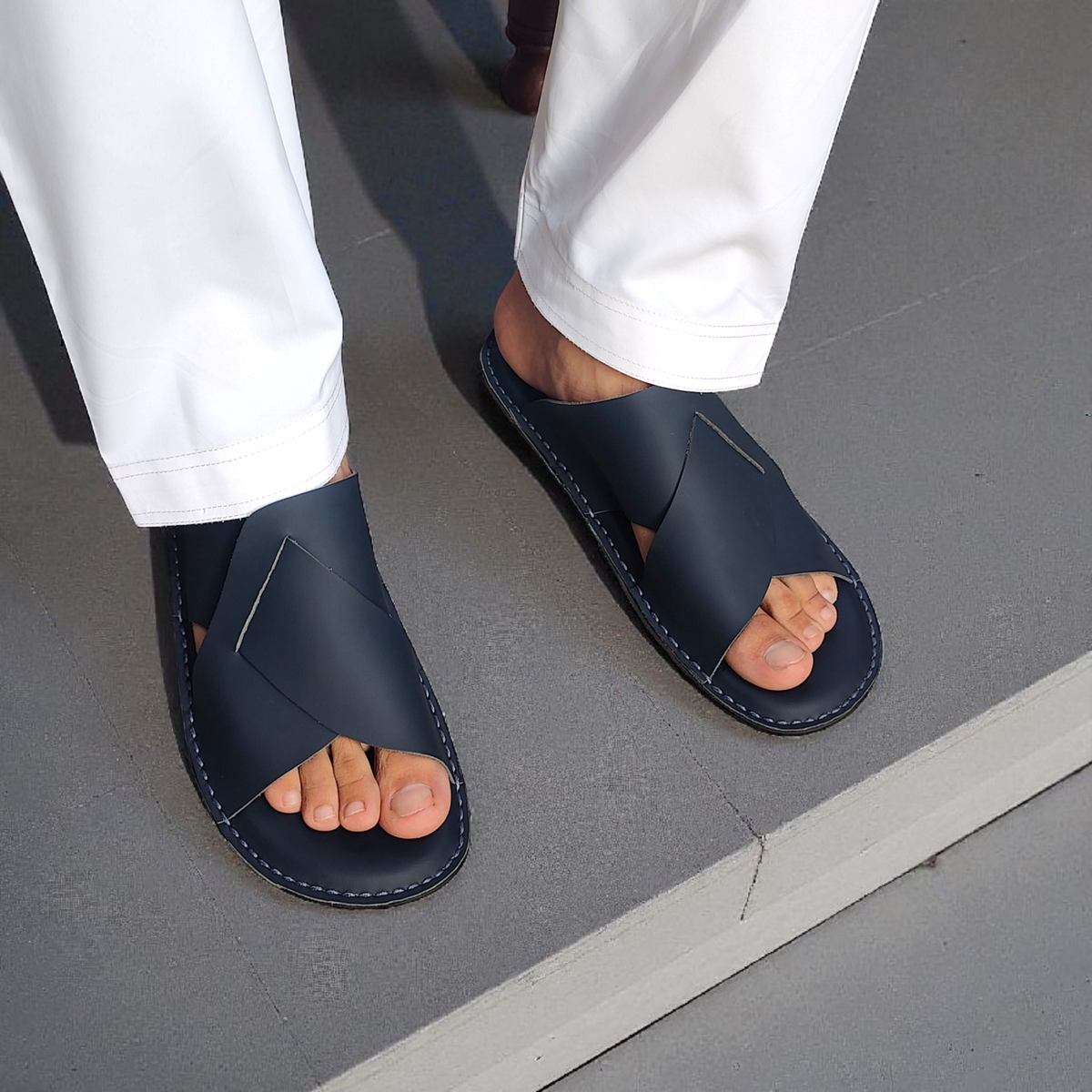Handmade Leather Slippers (TC-65)